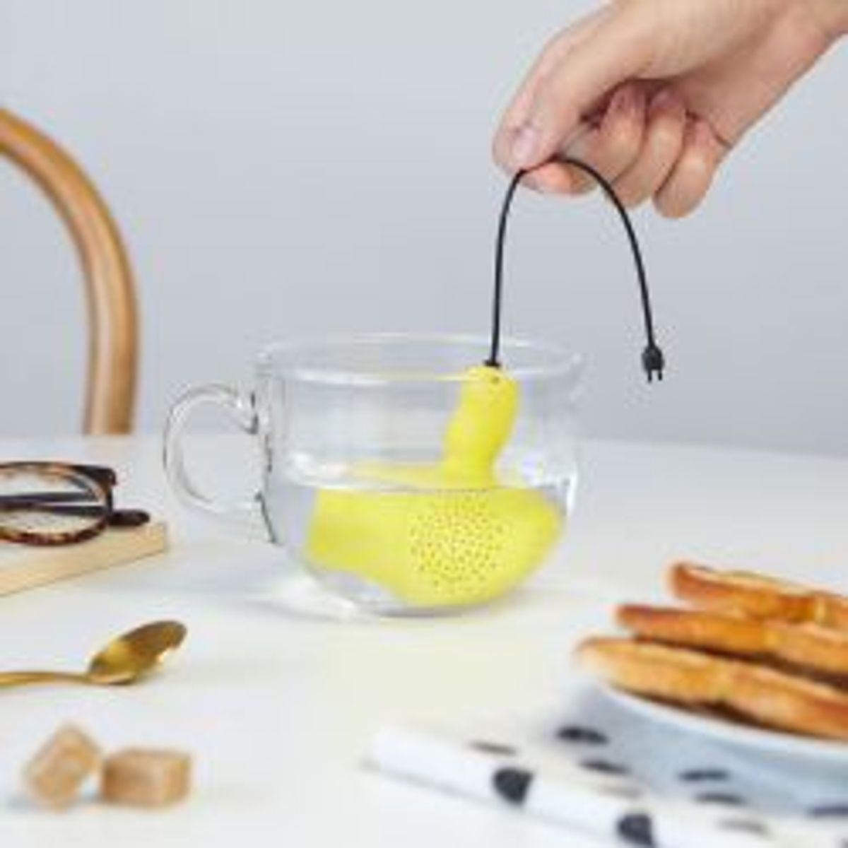 Balvi Tea Infuser, Electricitea, Yellow,silicone - Køkkenredskaber