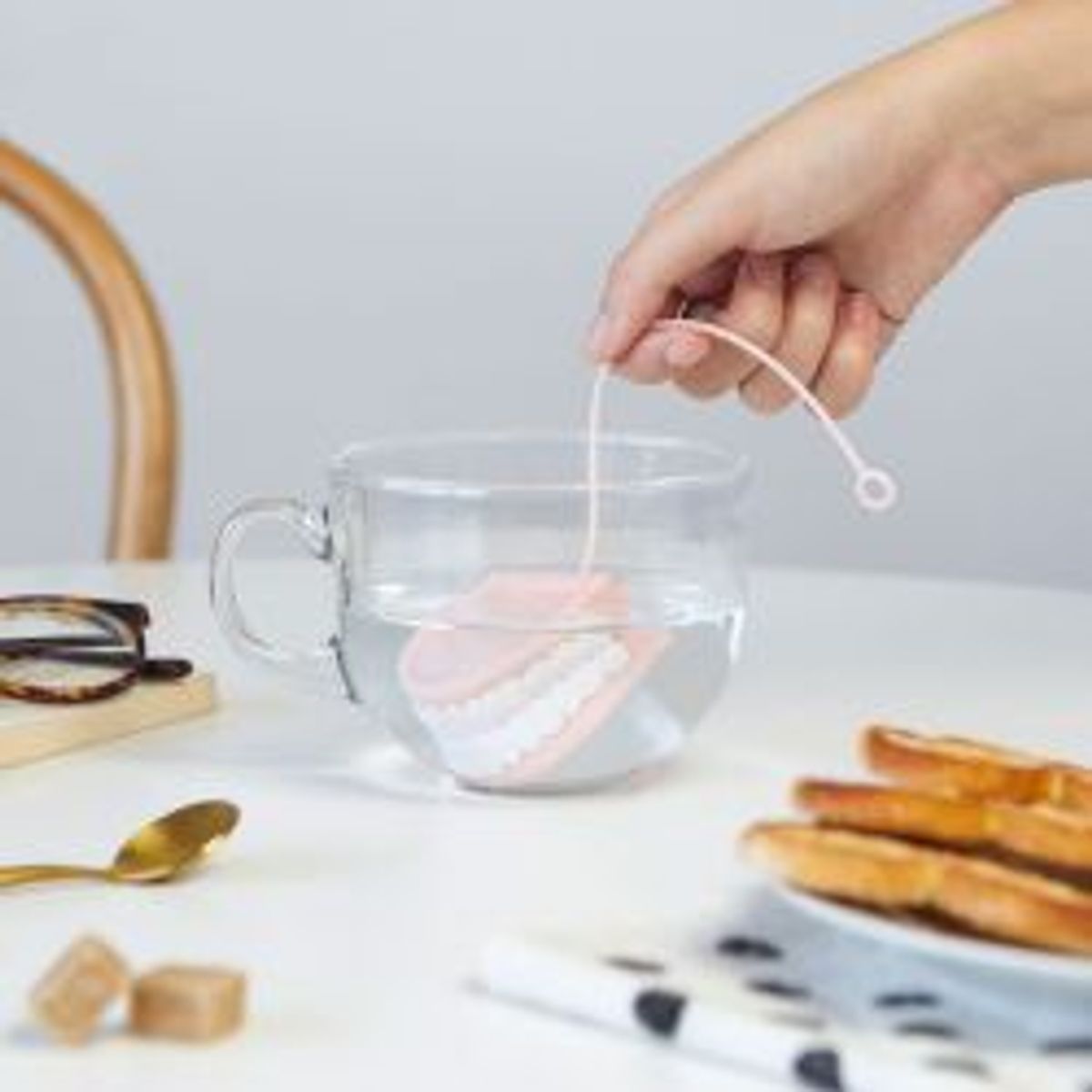 Balvi Tea Infuser,teath,pink/white,silicone - Køkkenredskaber