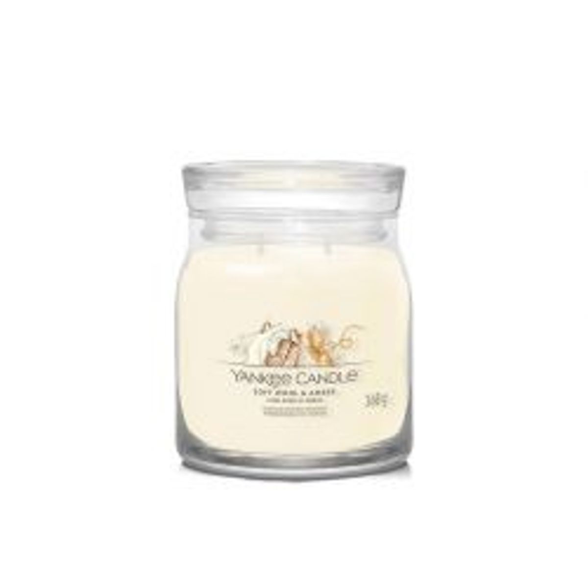 Yankee Candle Yc Signature - Medium - Soft Woll & Amber - Duftlys