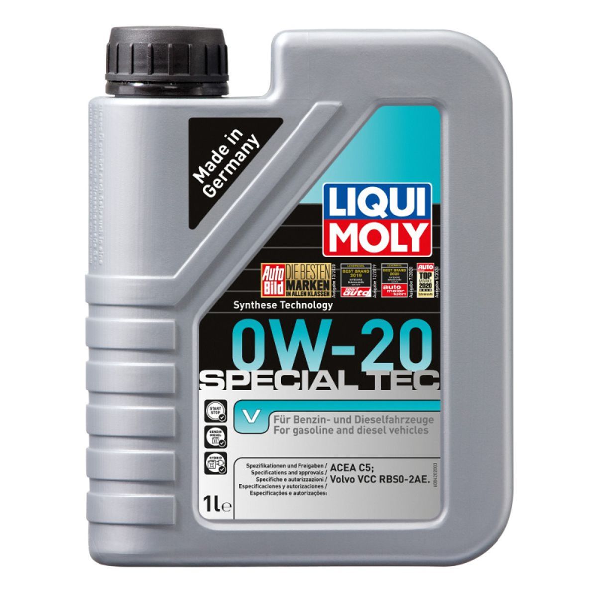 Special Tec V 0W20 Motorolie fra Liqui Moly, i 1 liters dunk