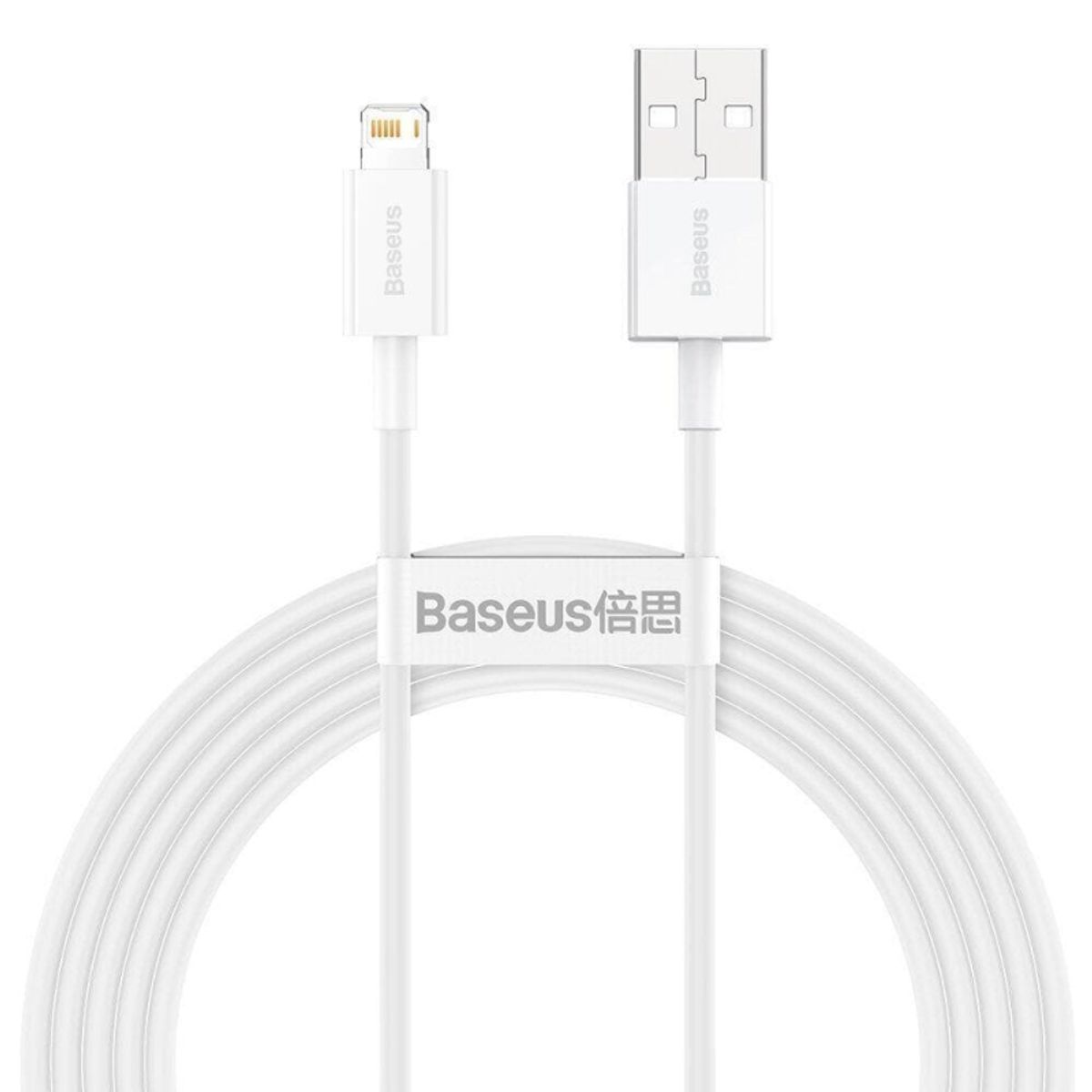 Ladekabel til Apple, Lightning-USB, Datakabel, 2m, Hvid