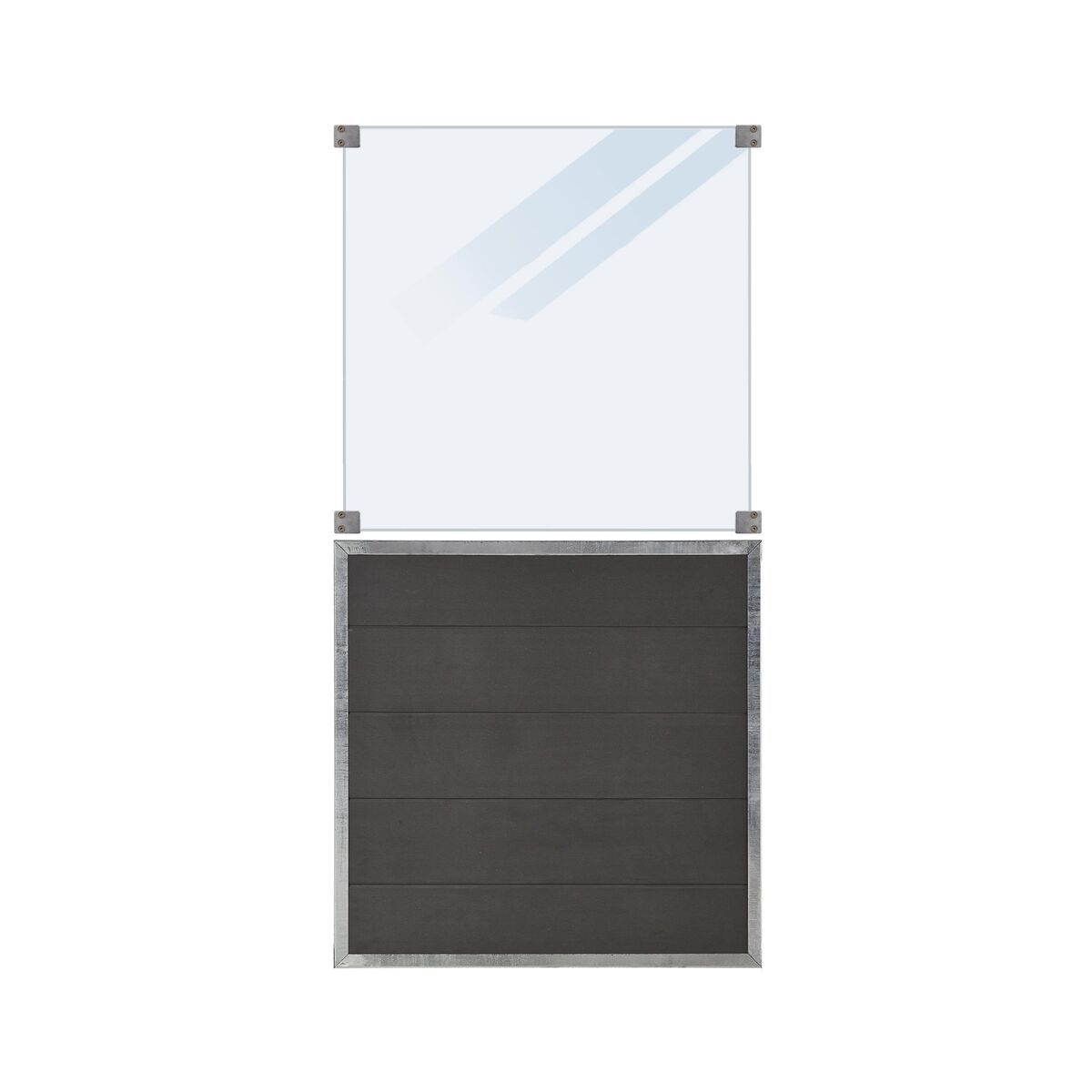 Futura komposit hegn 90cm - Mat glas