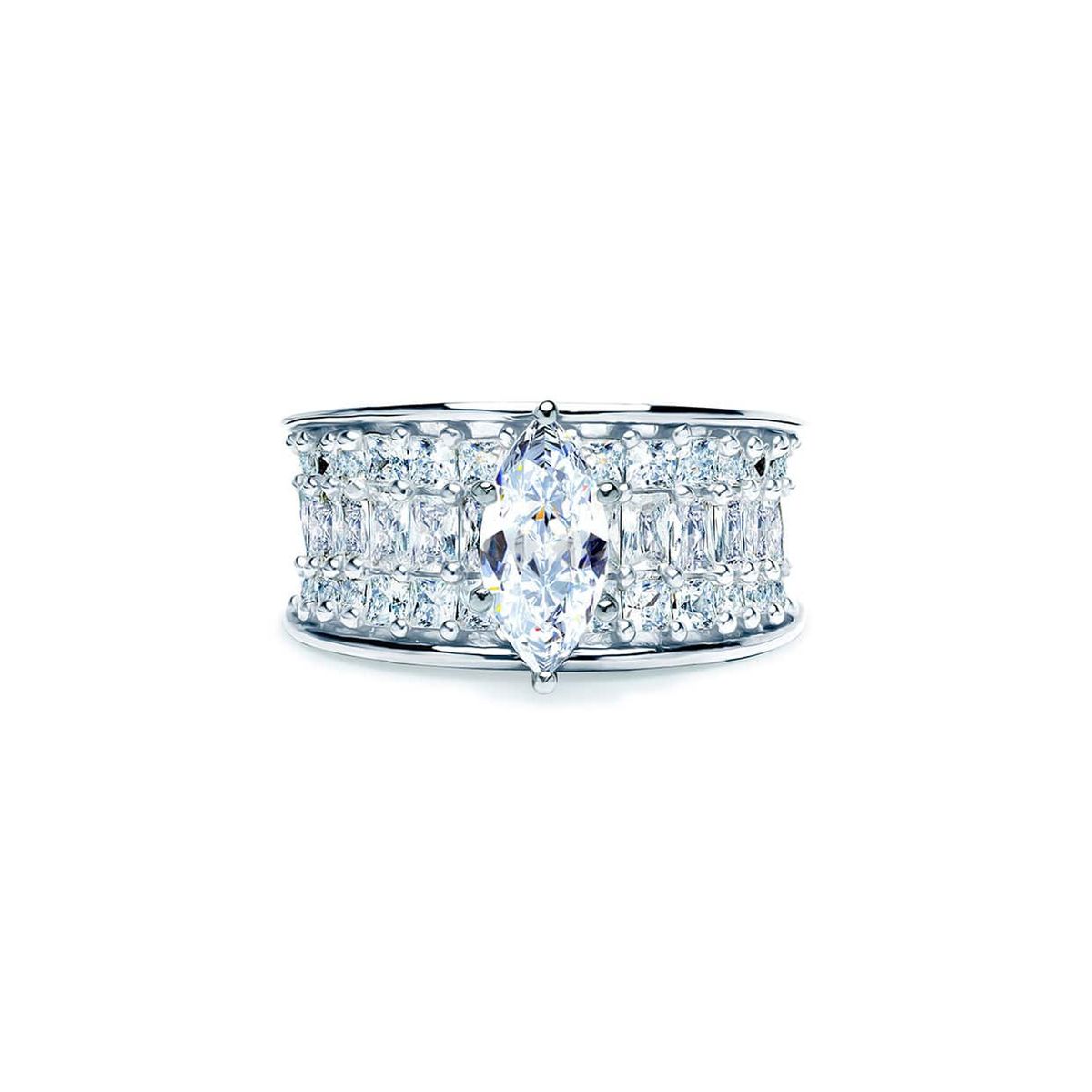 Oxford marquise & prinsesse formet ring