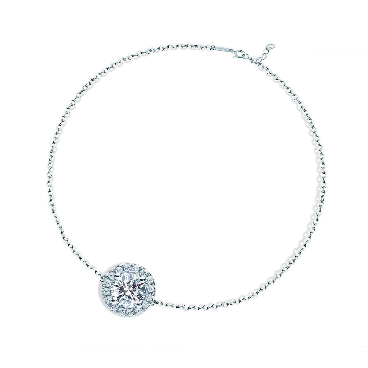 Oxford round cut halo armbånd