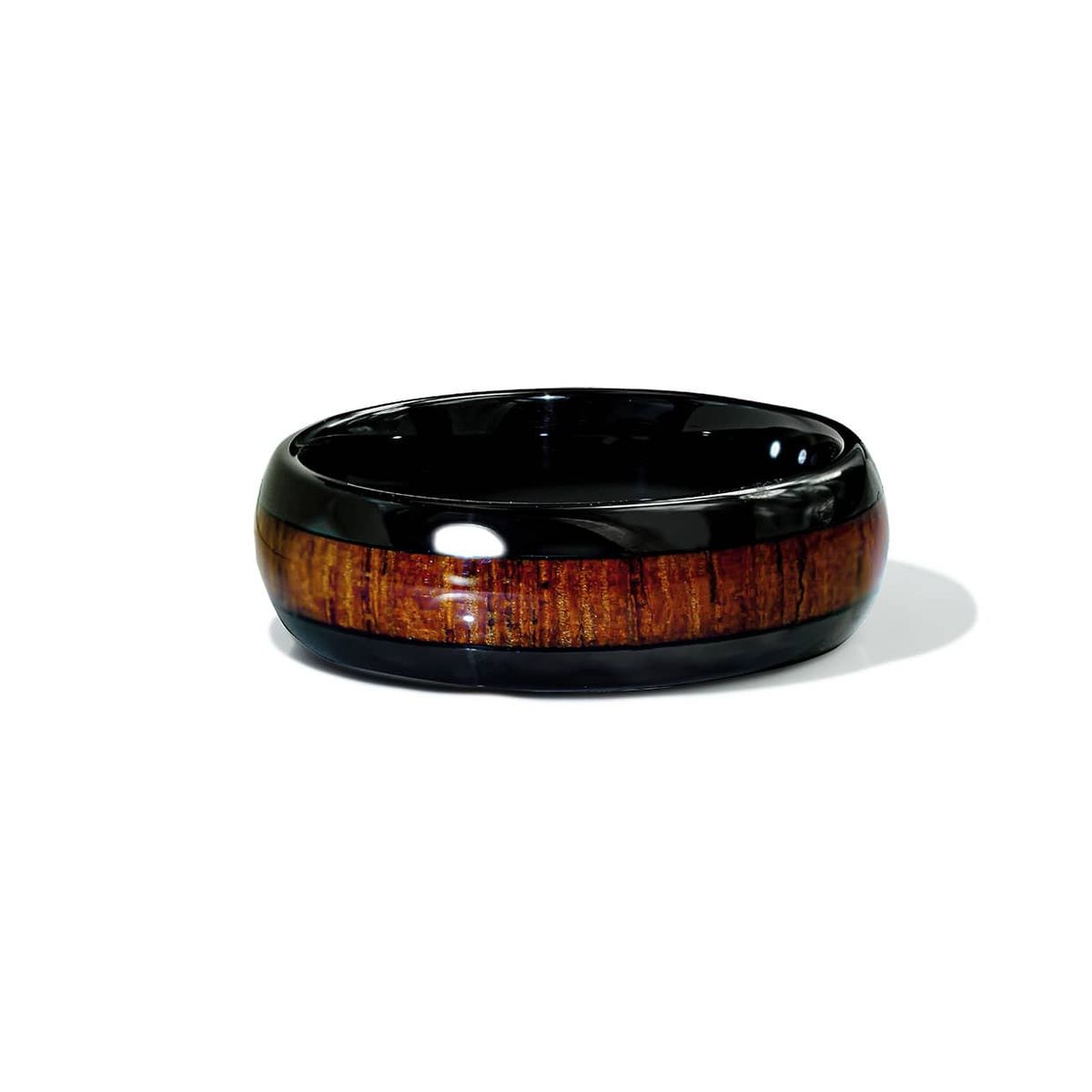 Tungsten ring sort træ