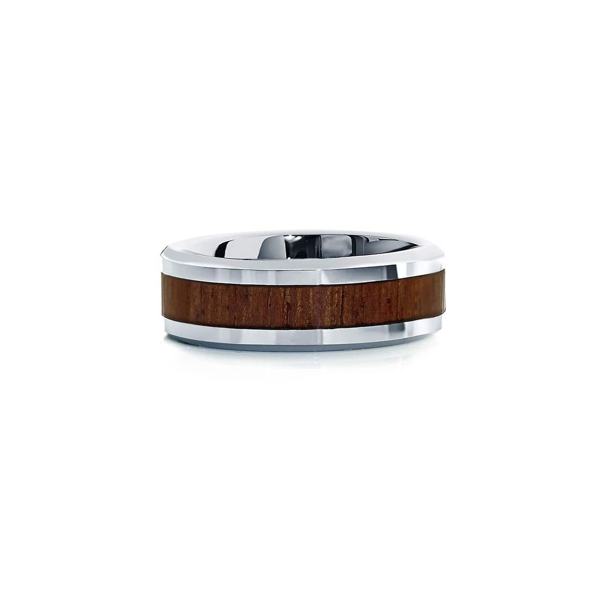 Tungsten ring wood grå