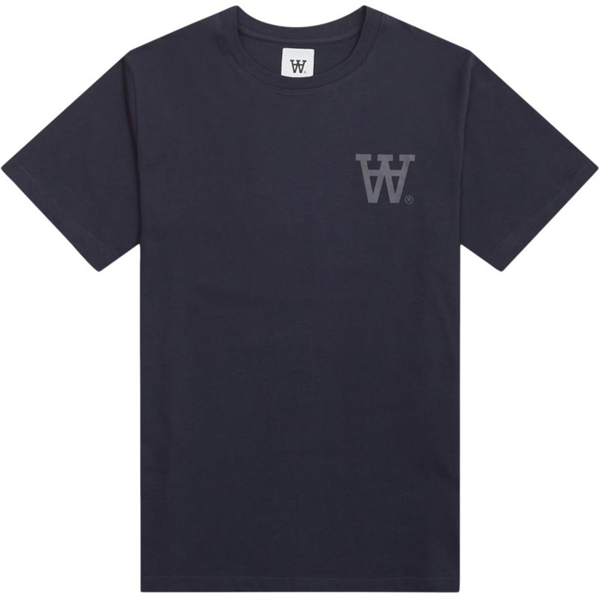 Wood Wood Ace Aa Chest Print Tee Dark Navy