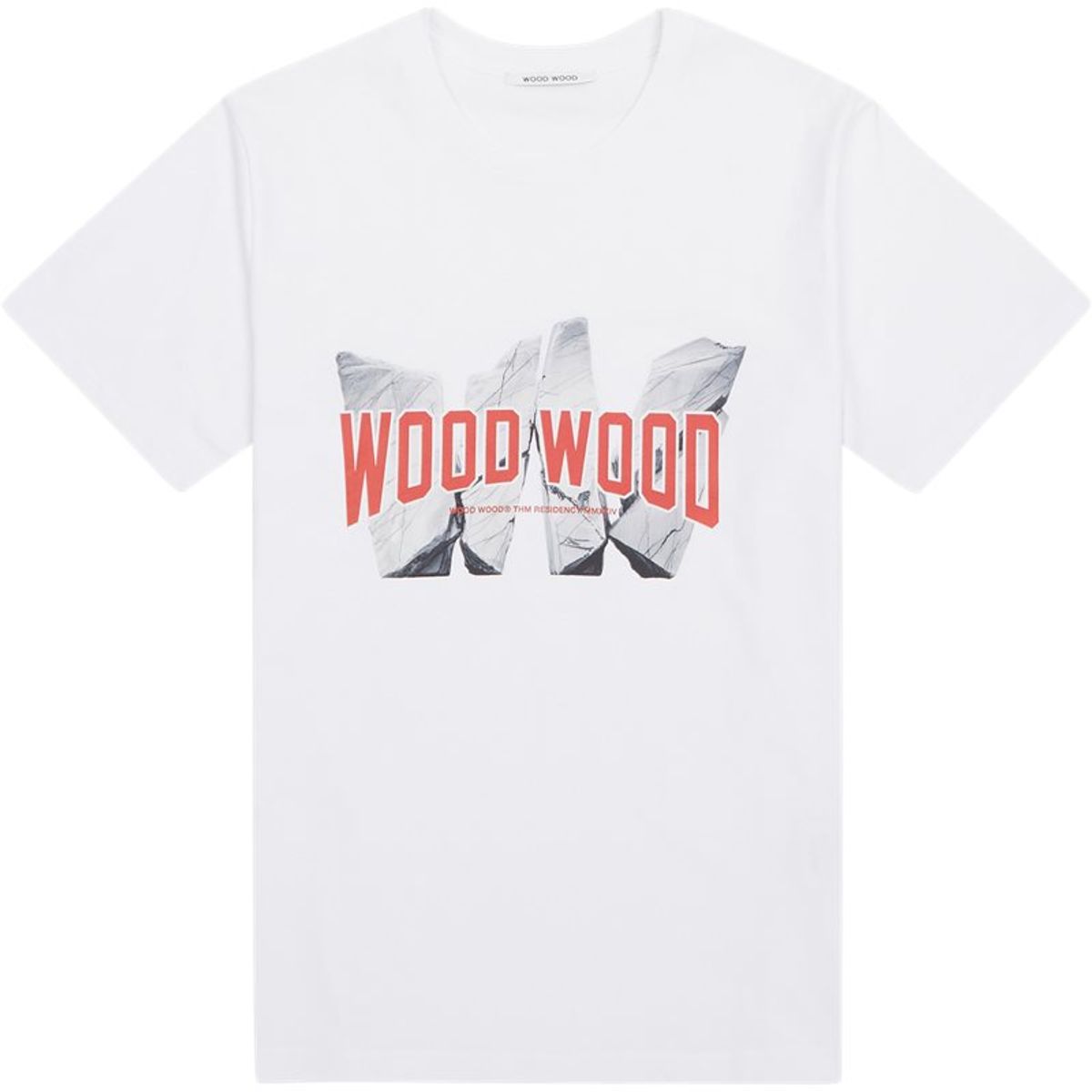 Wood Wood Bobby Archrock 30250413 T-shirts Hvid