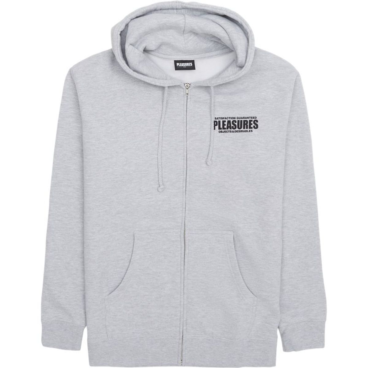 Pleasures Now Staff Zip Hoodie Sweatshirts Grey Melange