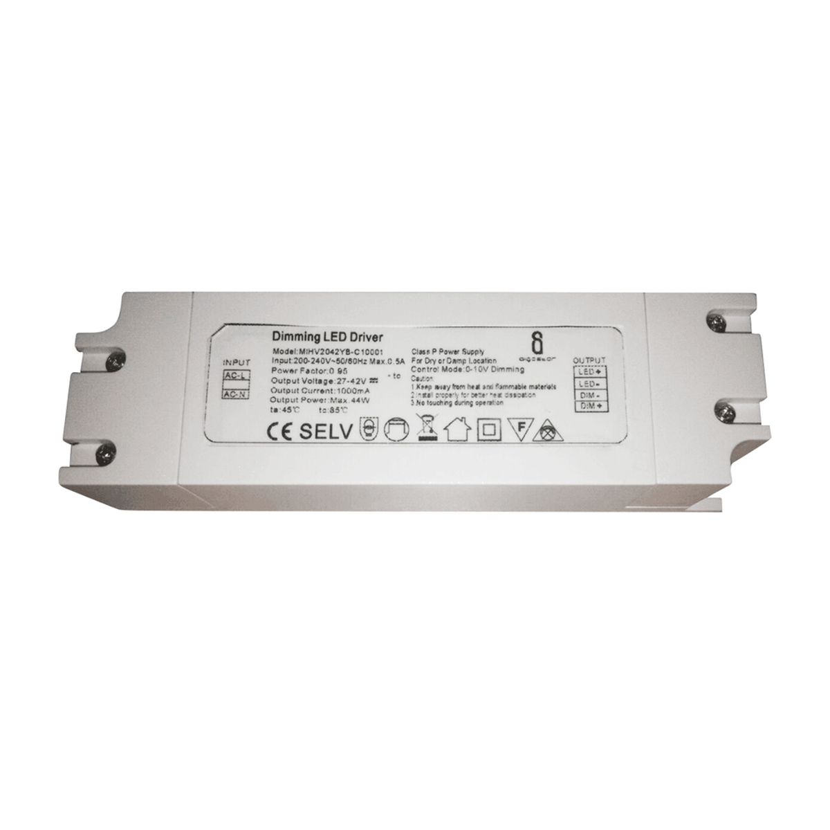 Aigostar Dæmpbar LED driver 36W/40W - til 1-10V LED panel, 30-42V 1000mA