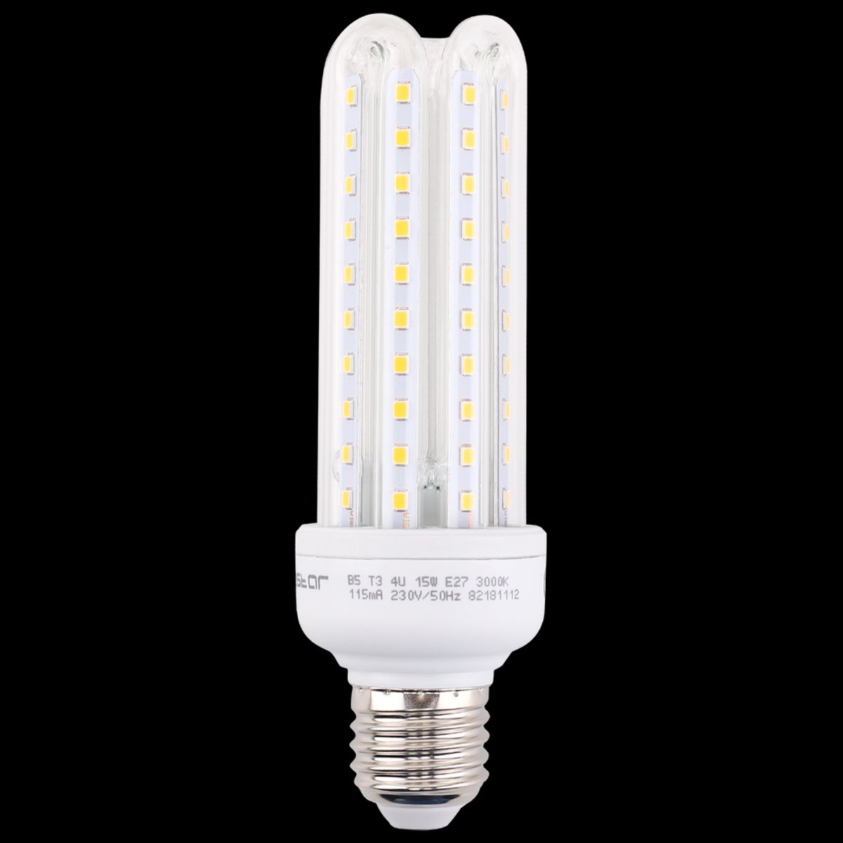 Outlet: LED B5 T3 4U 15W E27 3000K - Kraft Æske - 5 Stk - Kulør : Varm