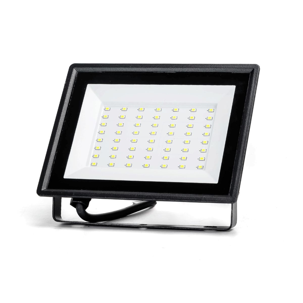 LED Projektør 50W 6500K/05 - Sort Støbt Aluminium - 22,5cm - Kulør : Kold