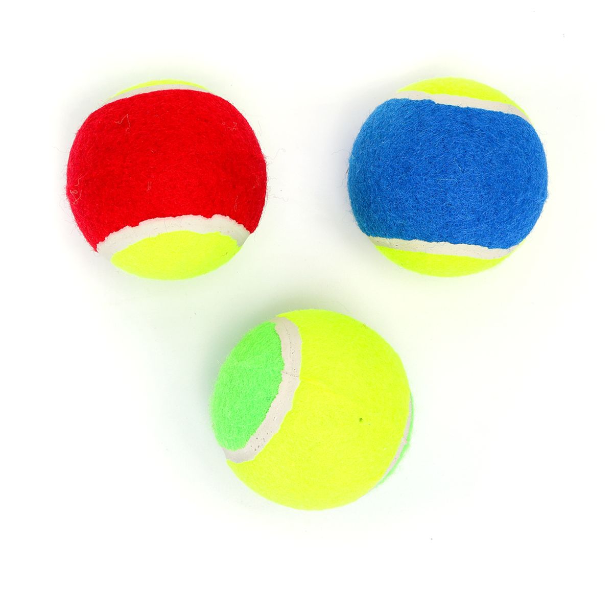 Gummi Skumbold - Tennis D9cm - Gul/Rød, Gul/Blå, Gul/Grøn