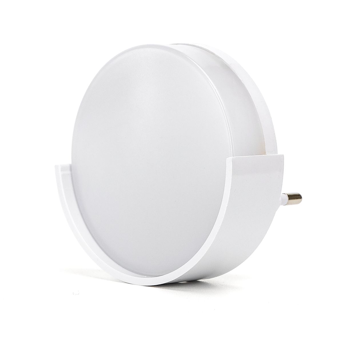 LED Natlys m. Dag/Nat Sensor, Rund, 1W, 6500K - Kulør : Kold