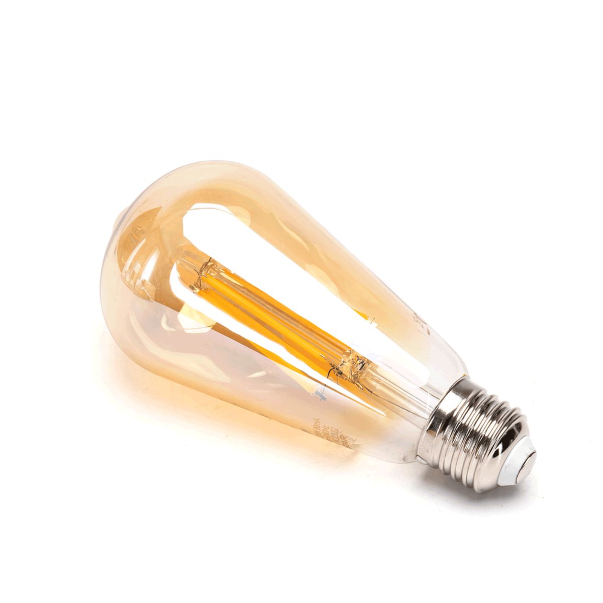 LED Filament pære ST64 - E27 12W - 2200K/Amber - Kulør : Ekstra varm