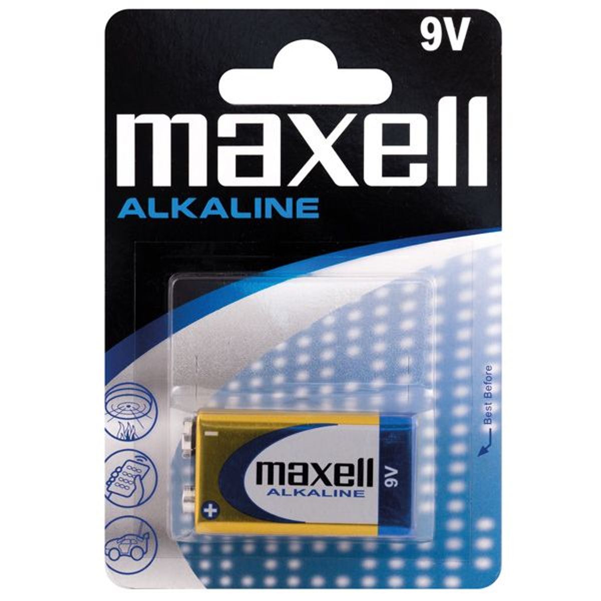 Maxell Alkaline 9V /6LR61 batteri - 1stk - 1170528