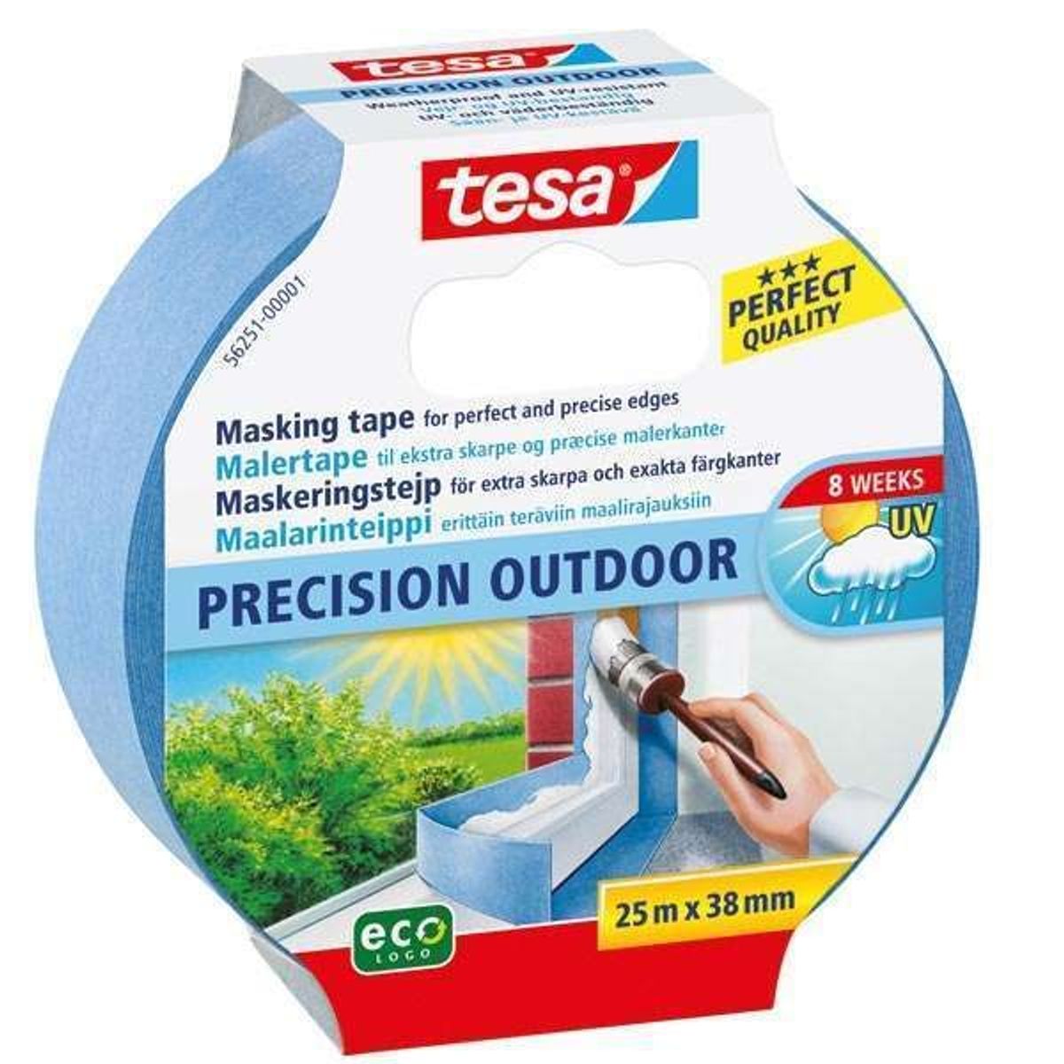 Tesa Tape precision 50m x 38mm blå - 1670344