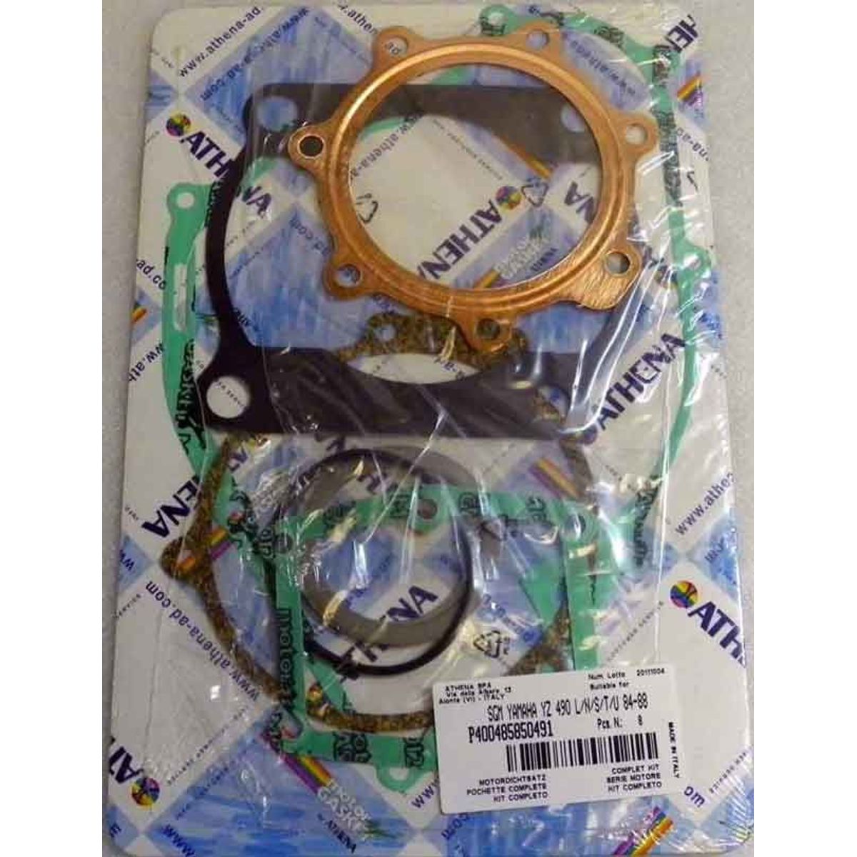 komplet pakningssæt Yamaha 490 yz 84-89 - P400485850491