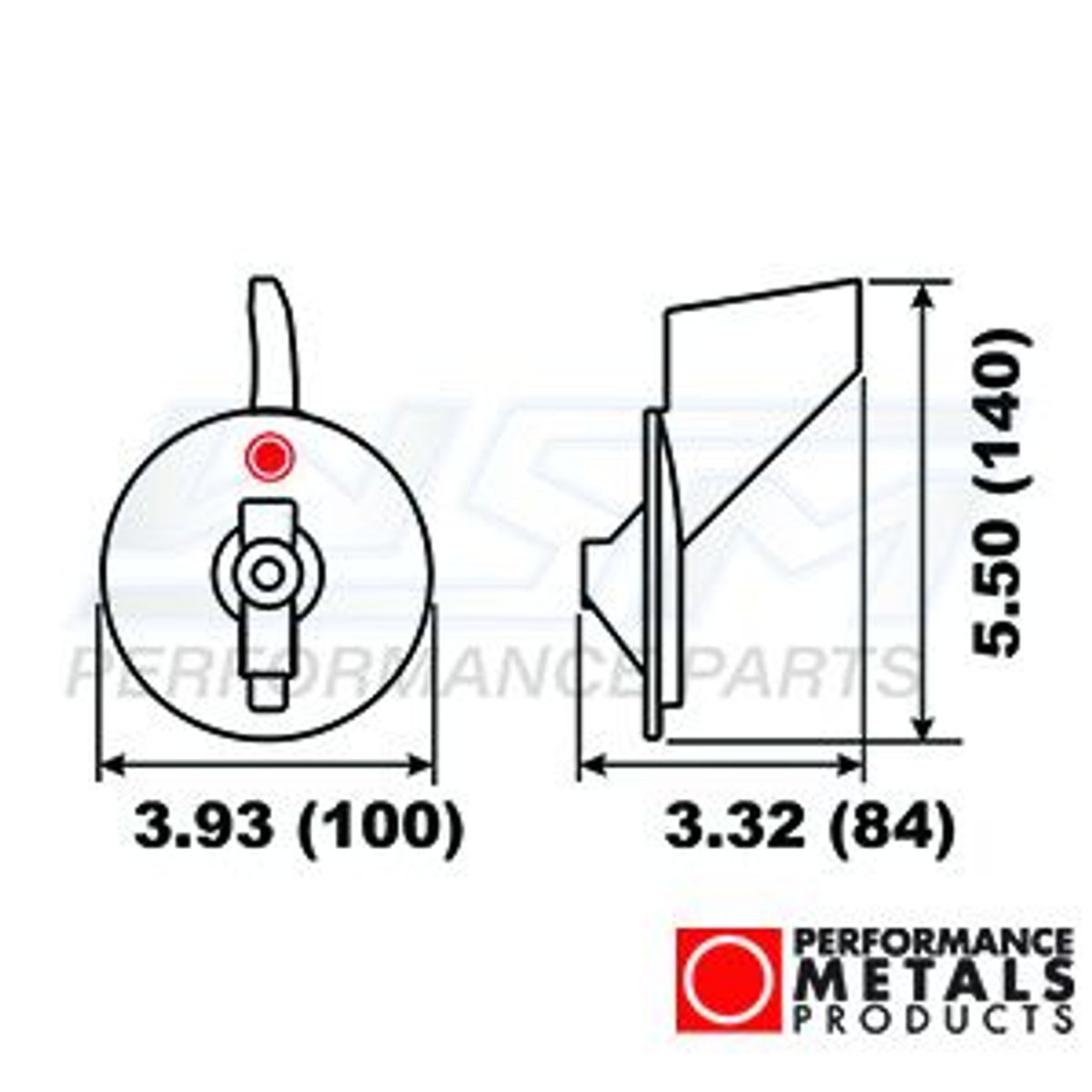 anode - aluminium - Yamaha trim fanen 150-175 hk 6j9 - PMC00125A