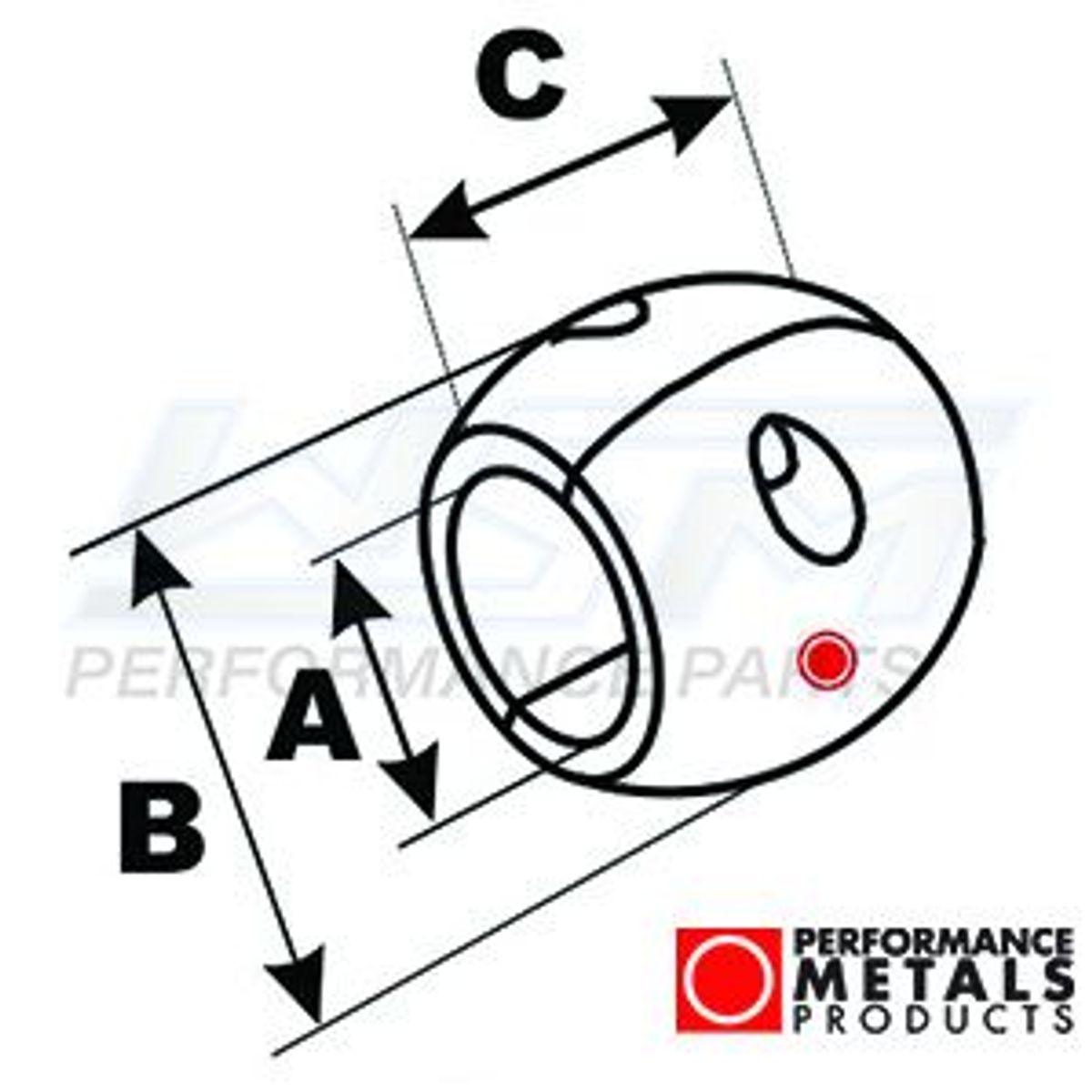 anode - aluminium, 1 1/2 i akselkraven. - PMCC1500A