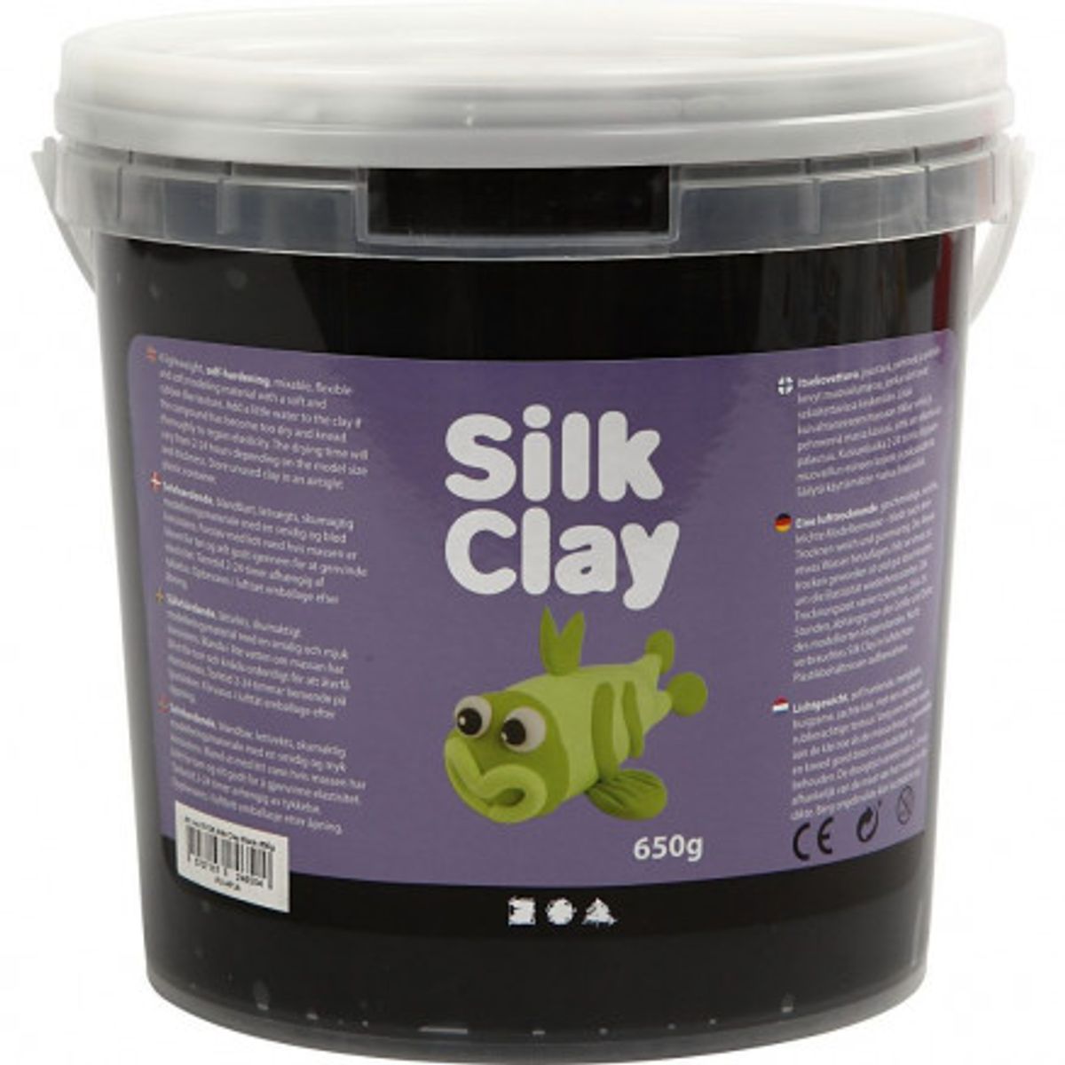 Silk Clay ®, sort, 650 g/ 1 spand