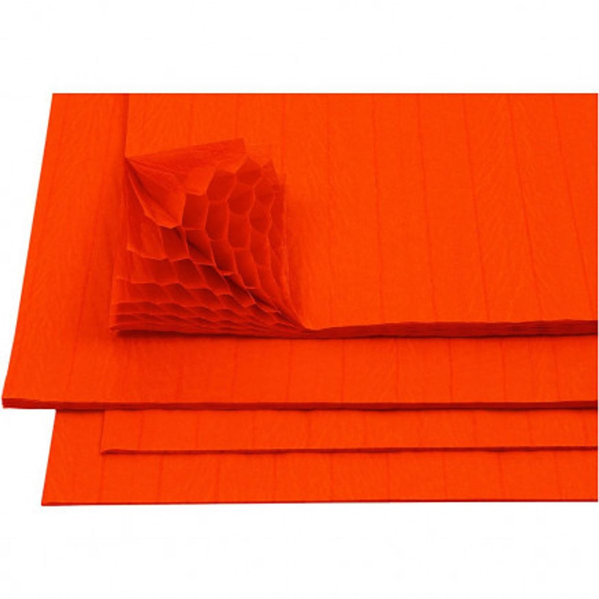 Harmonikapapir, orange, 28x17,8 cm, 8 ark/ 1 pk.