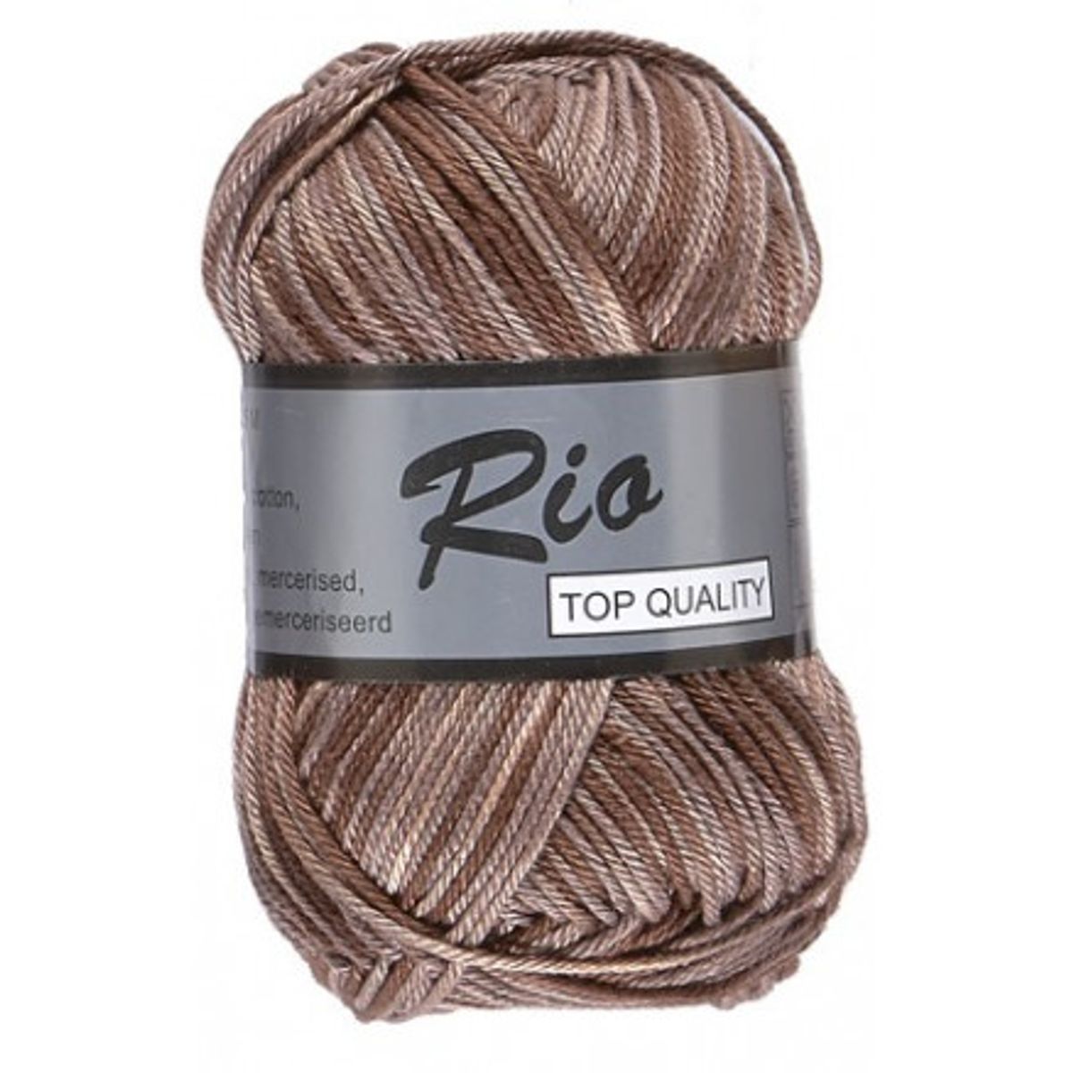 Lammy Rio Garn Print 633 Beige/Brun 50 gram