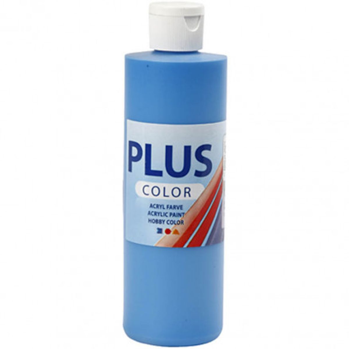 Plus Color hobbymaling, primær blå, 250 ml/ 1 fl.