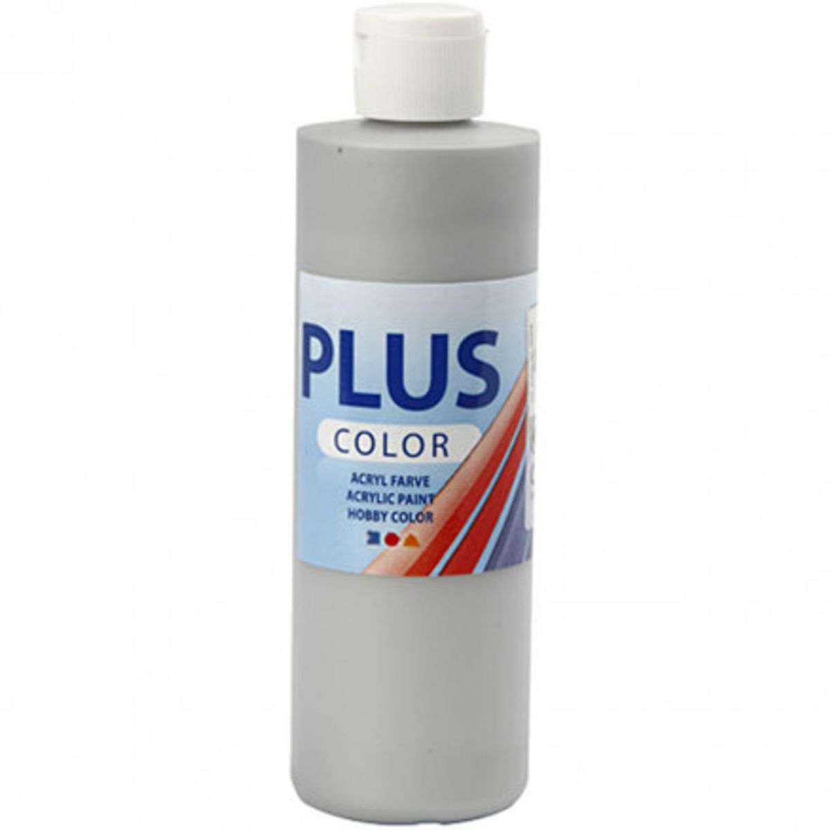 Plus Color hobbymaling, sølv, 250 ml/ 1 fl.