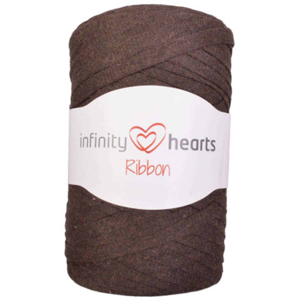 Infinity Hearts Ribbon Stofgarn 10 Mørkebrun