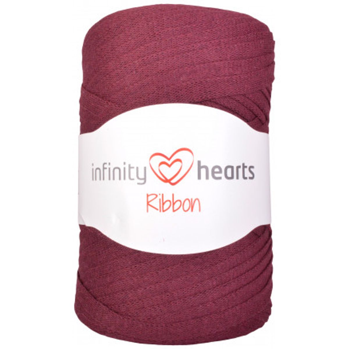 Infinity Hearts Ribbon Stofgarn 30 Bordeaux Rød