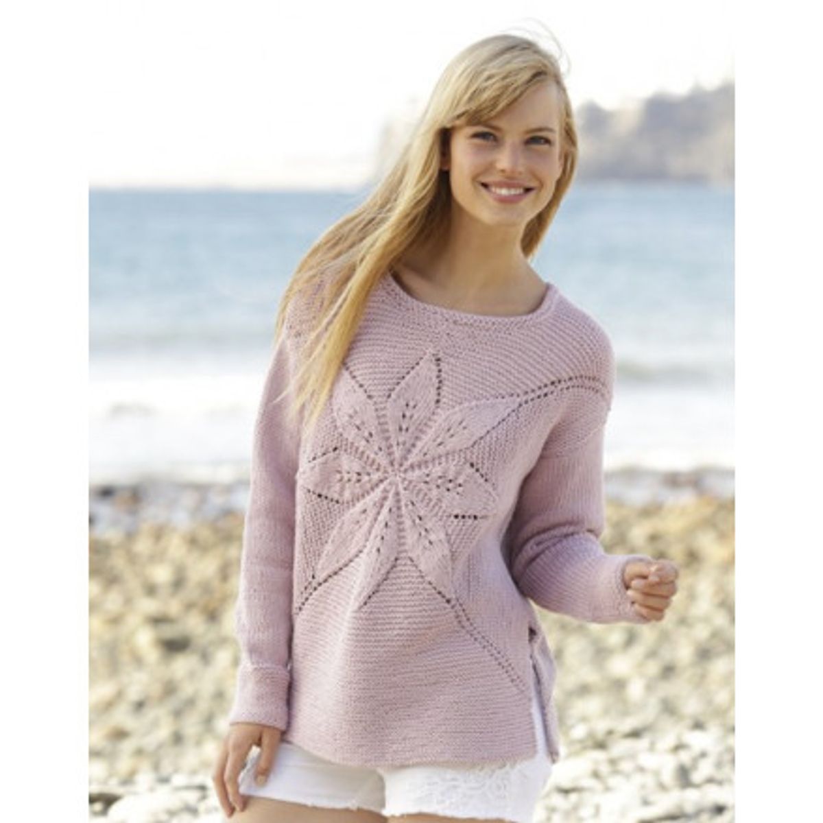 Morning Star by DROPS Design - Bluse Strikkeopskrift str. S - XXXL - X-Large