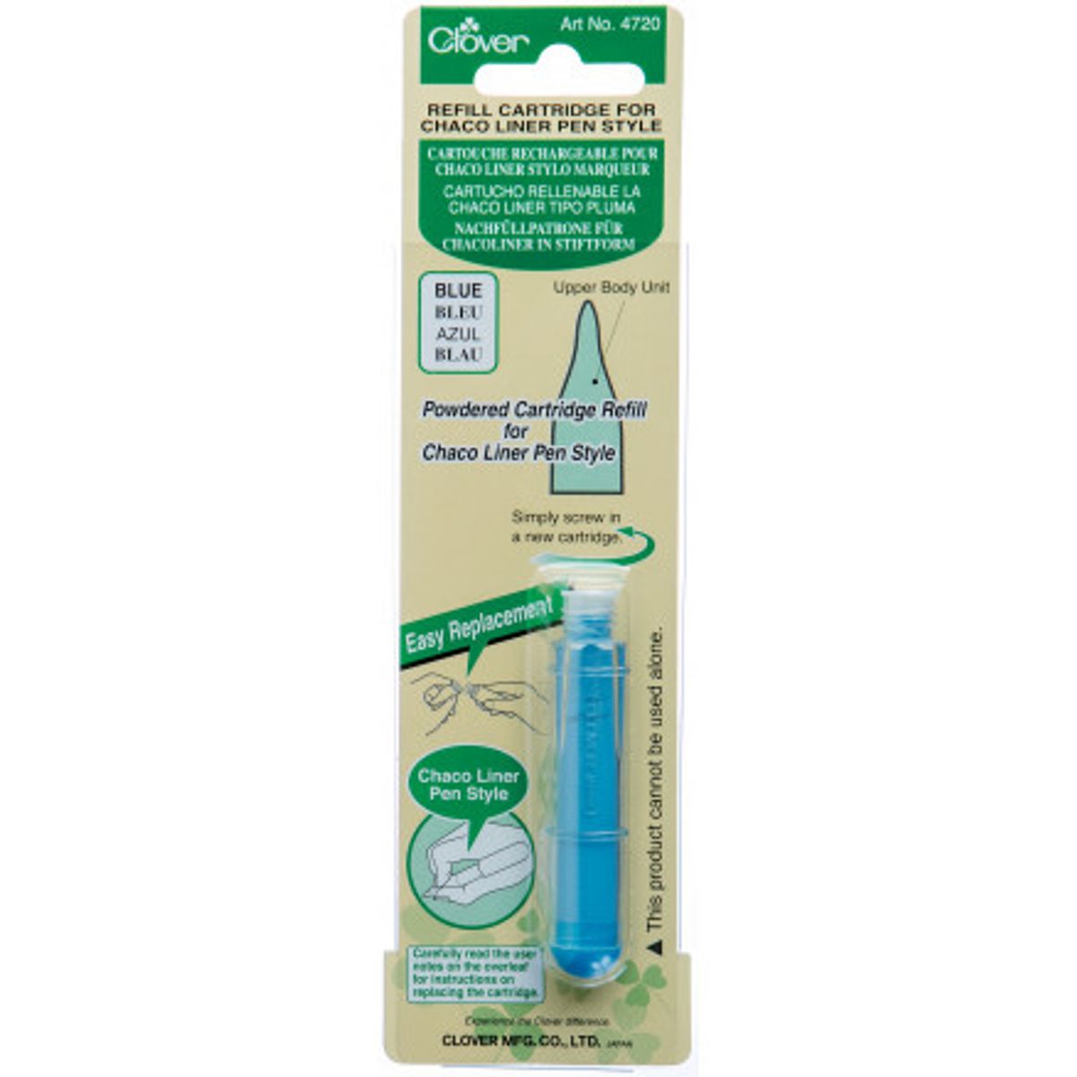 Clover Chaco Liner Pen Refill Blå