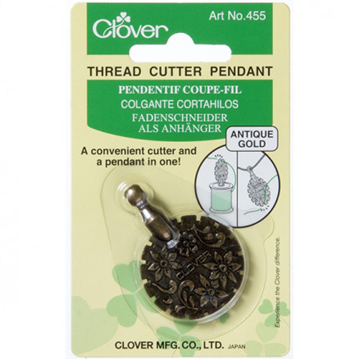 Clover Tråd Cutter 3 cm Antik Guld