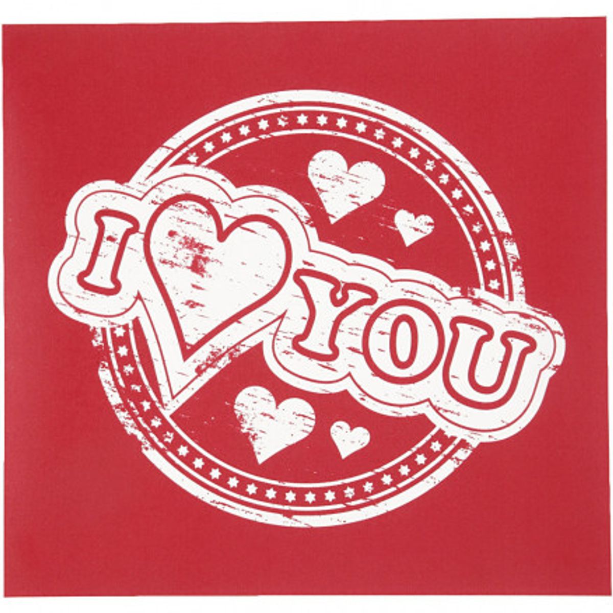 Screen stencil, I love you, 20x22 cm, 1 ark