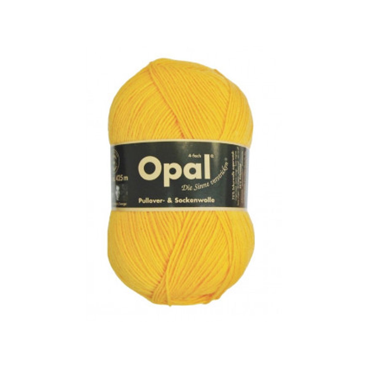 Opal Uni 4-trådet Garn Unicolor 5182 Solgul