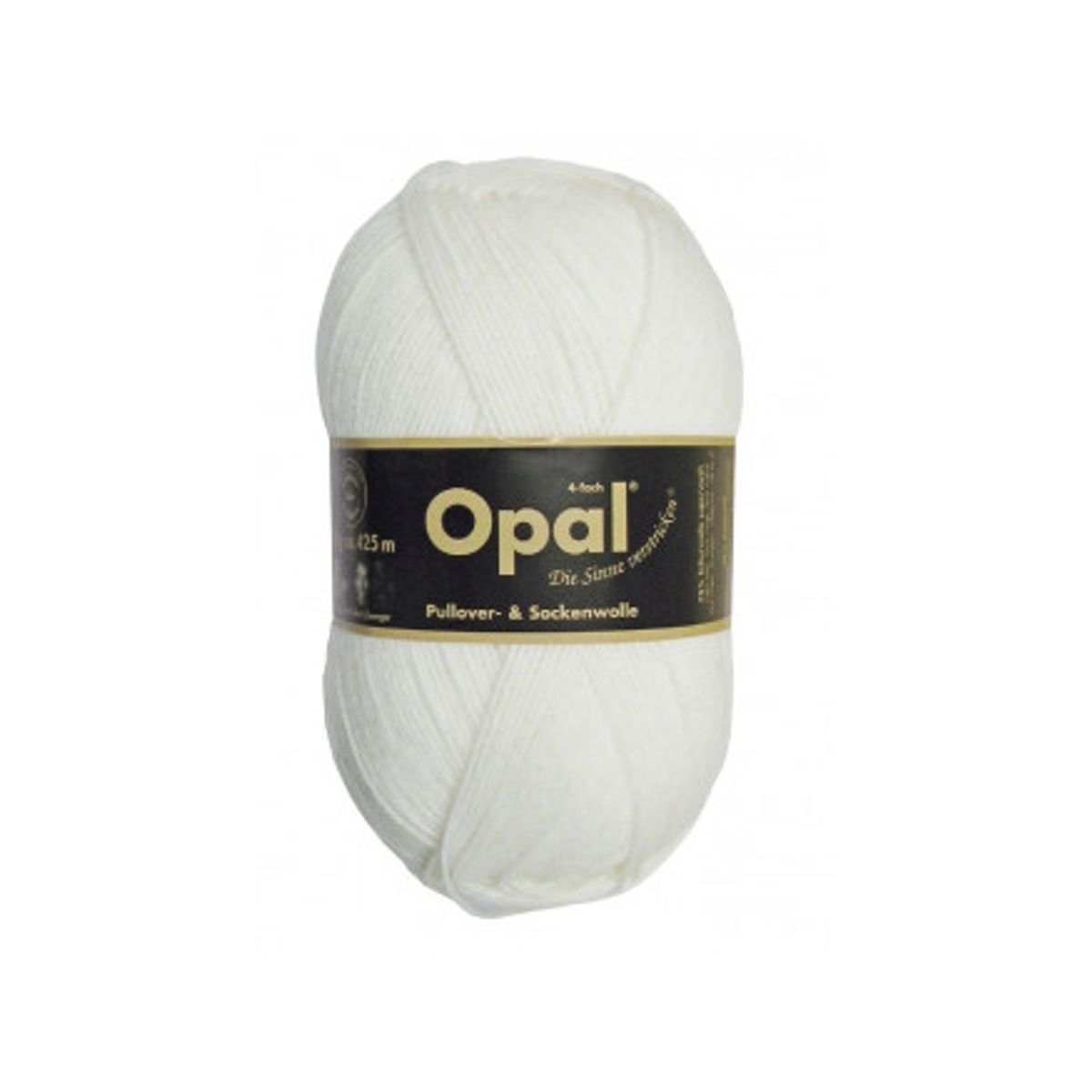 Opal Uni 4-trådet Garn Unicolor 2620 Hvid