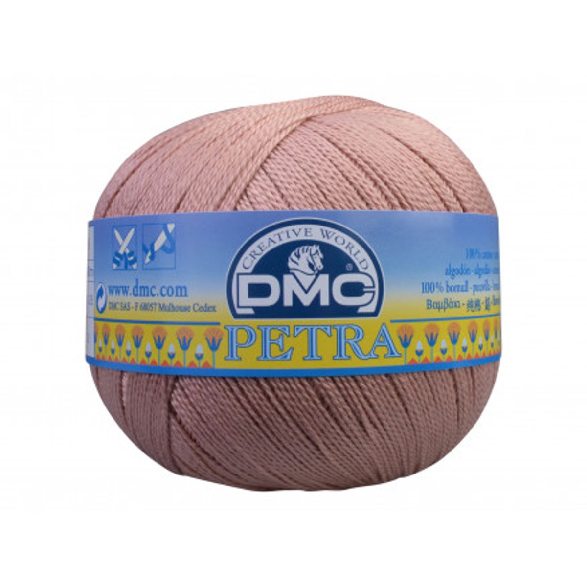 DMC Petra nr. 5 Hæklegarn Unicolor 5224 Gammelrosa