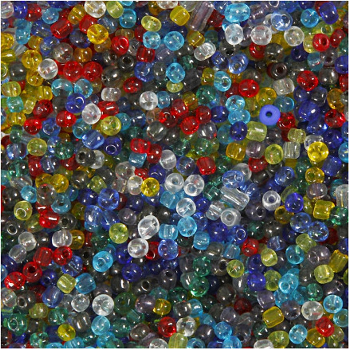 Rocai-mix, str. 6/0 , diam. 4 mm, 1000g, hulstr. 0,9-1,2 mm