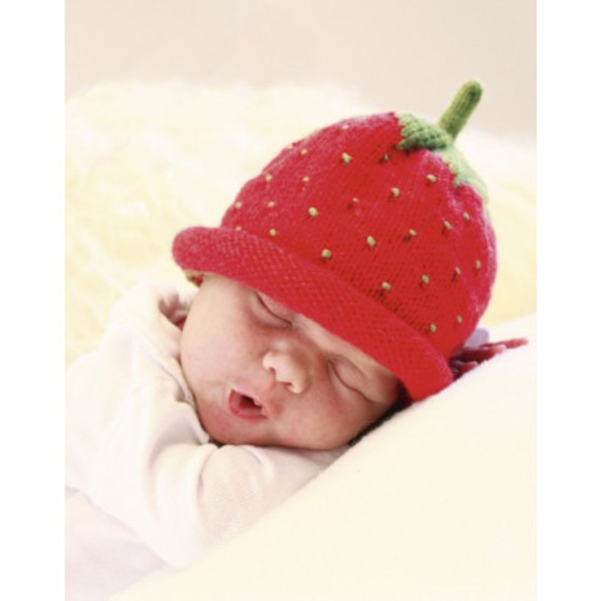 Sweet Strawberry by DROPS Design - Baby Hue Strikkeopskrift str. 1/3 m - 2 år