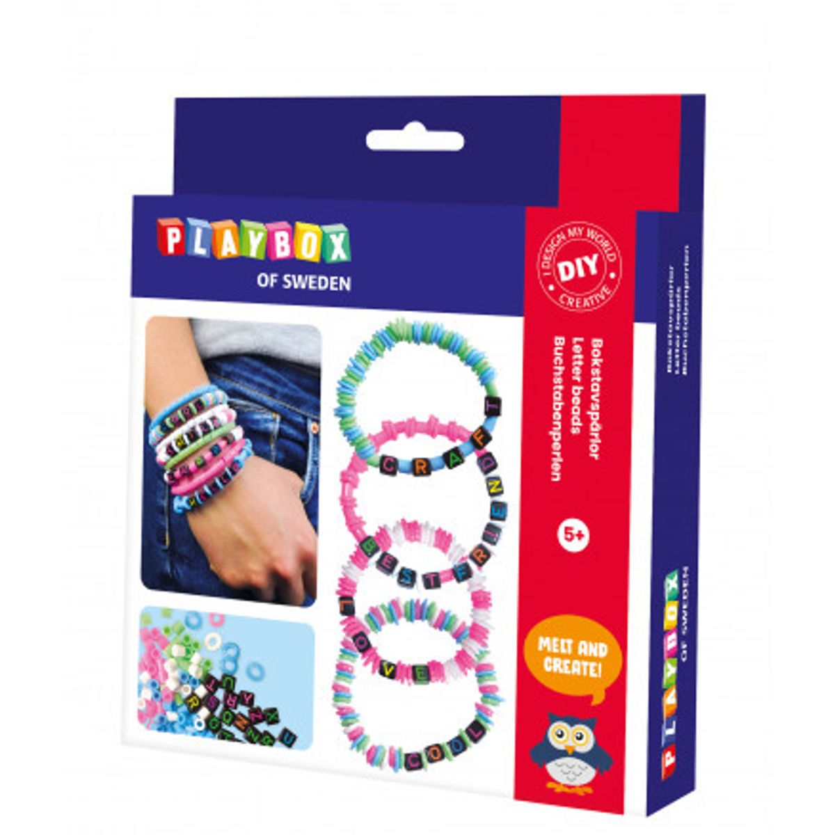 Playbox Lav selv Sæt Armbånd med Neonperler