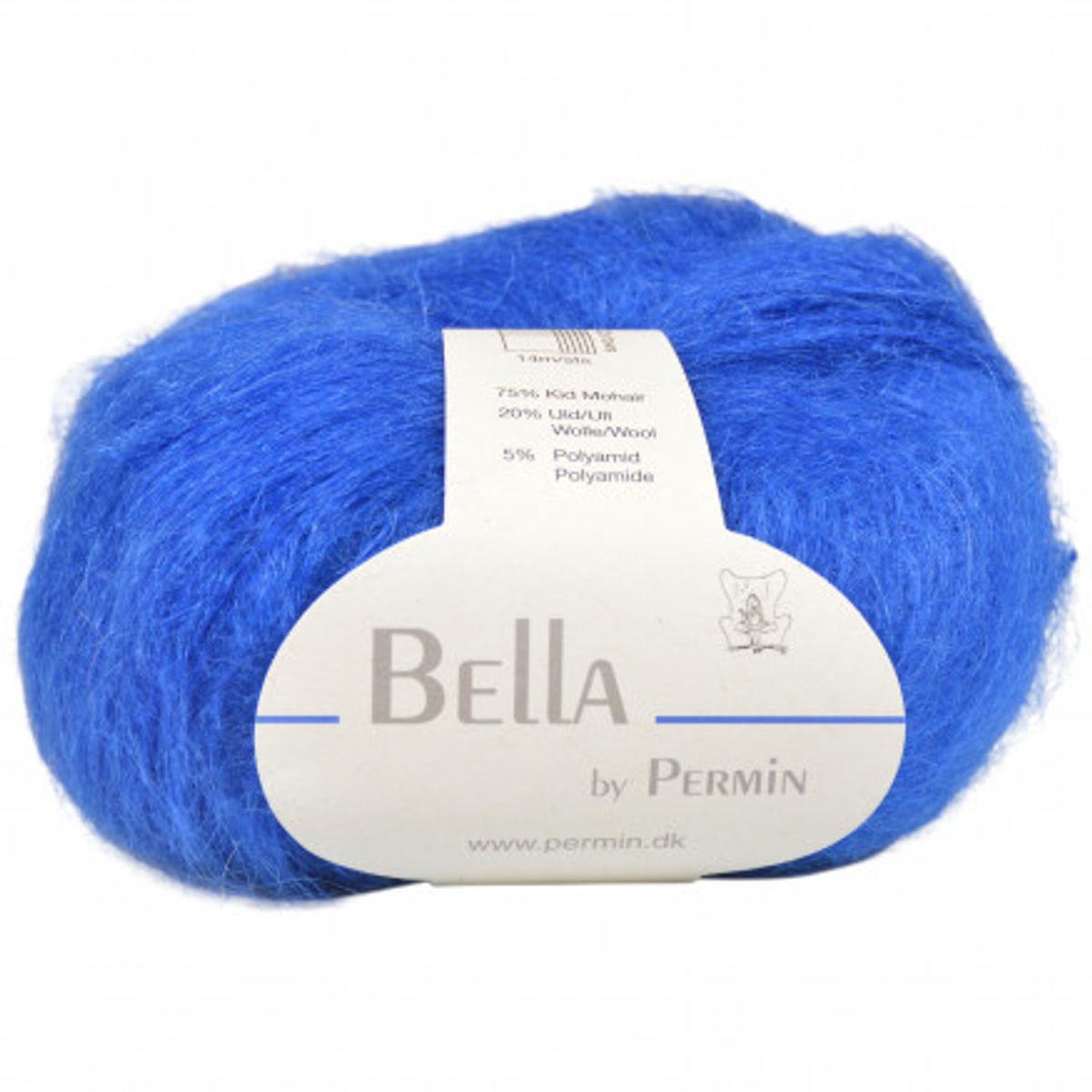 Permin Bella Mohair Garn 49 Kobolt