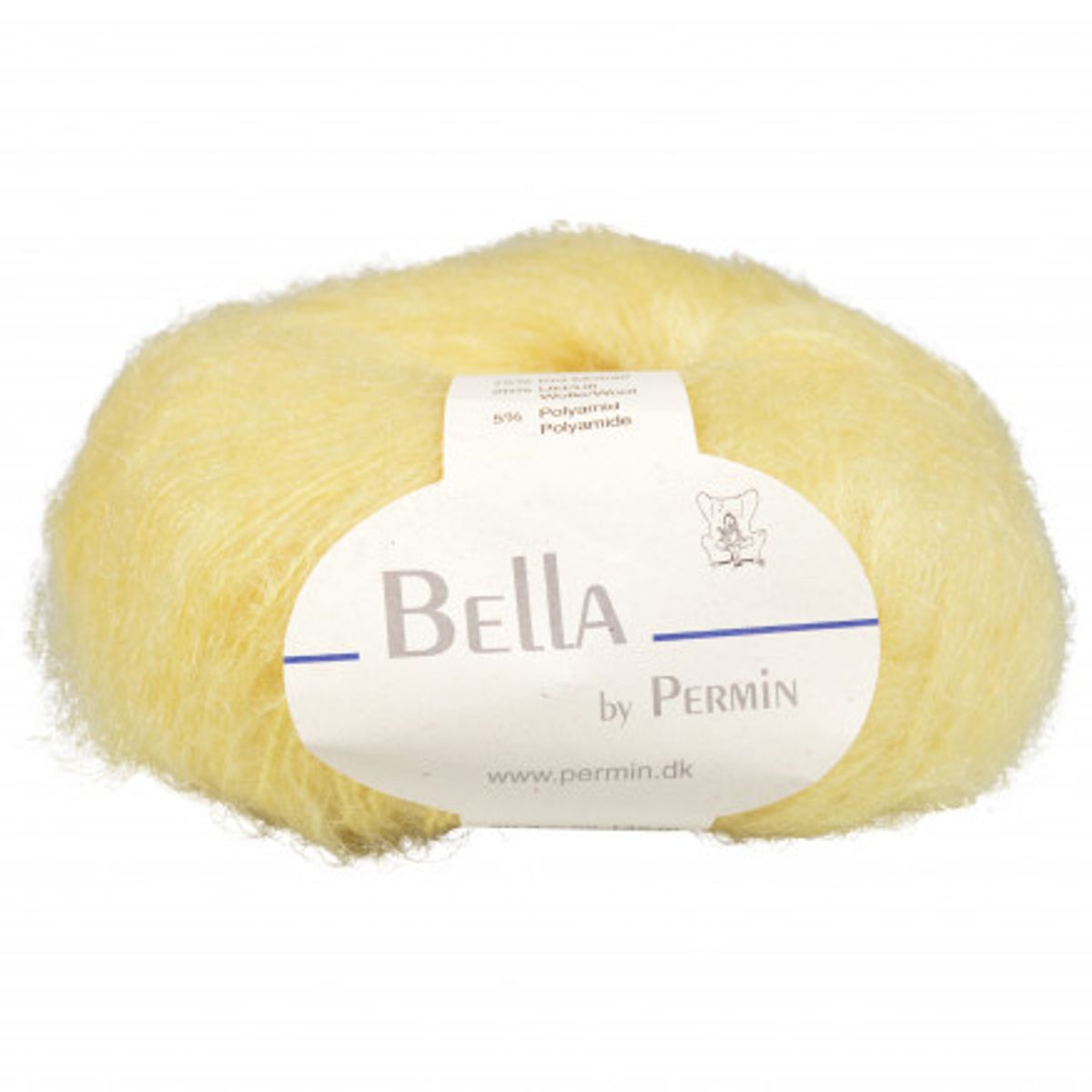 Permin Bella Mohair Garn 55 Lys Gul