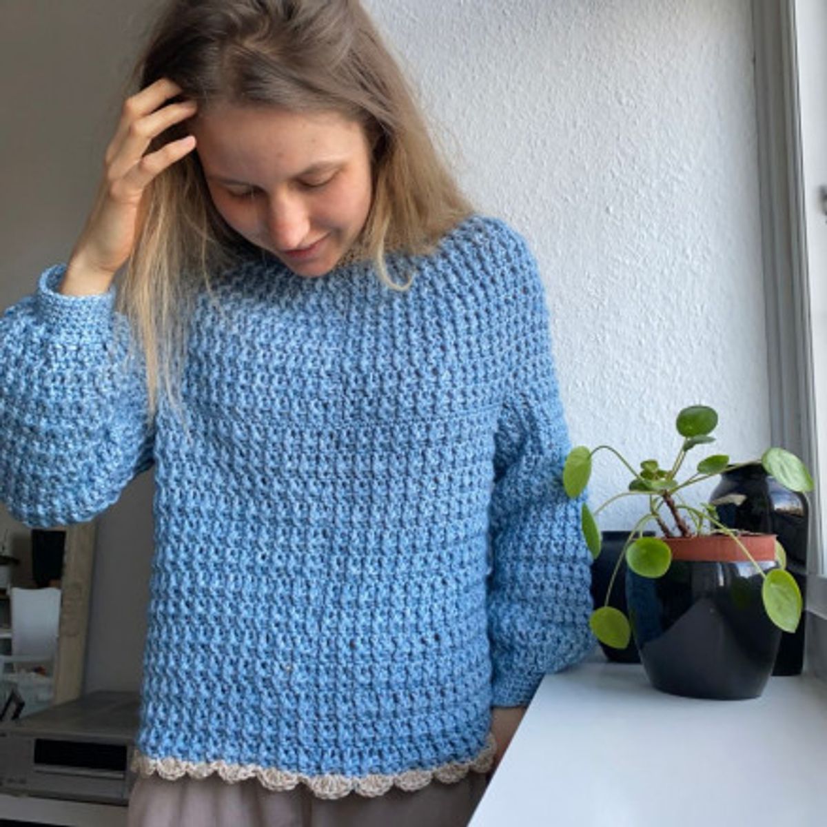 Lily's Sweater af Rito Krea - Sweater Hækleopskrift str. XS-XL - Small