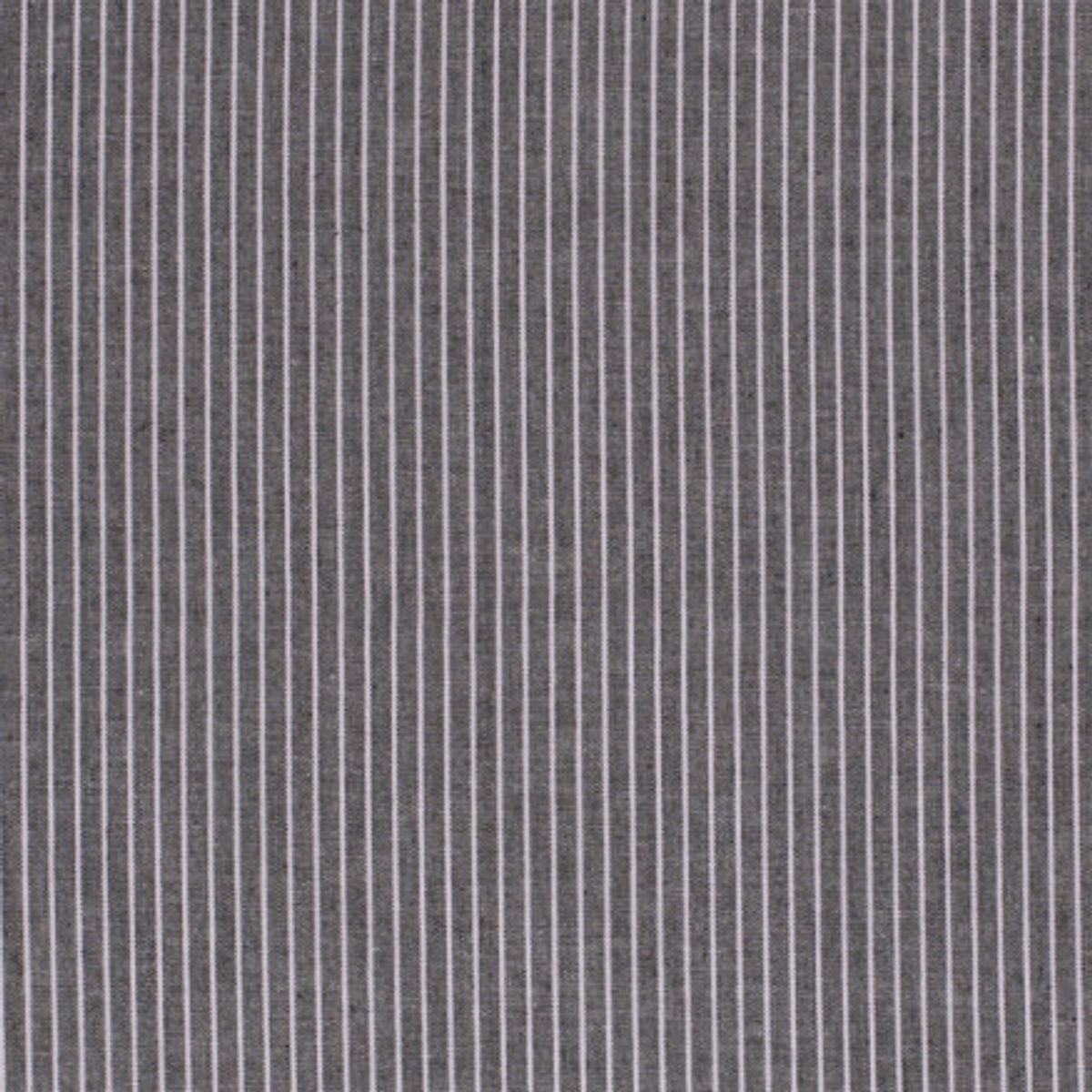 Viscose/Hør Jersey Striber Stof 150cm 069 Sort - 50cm