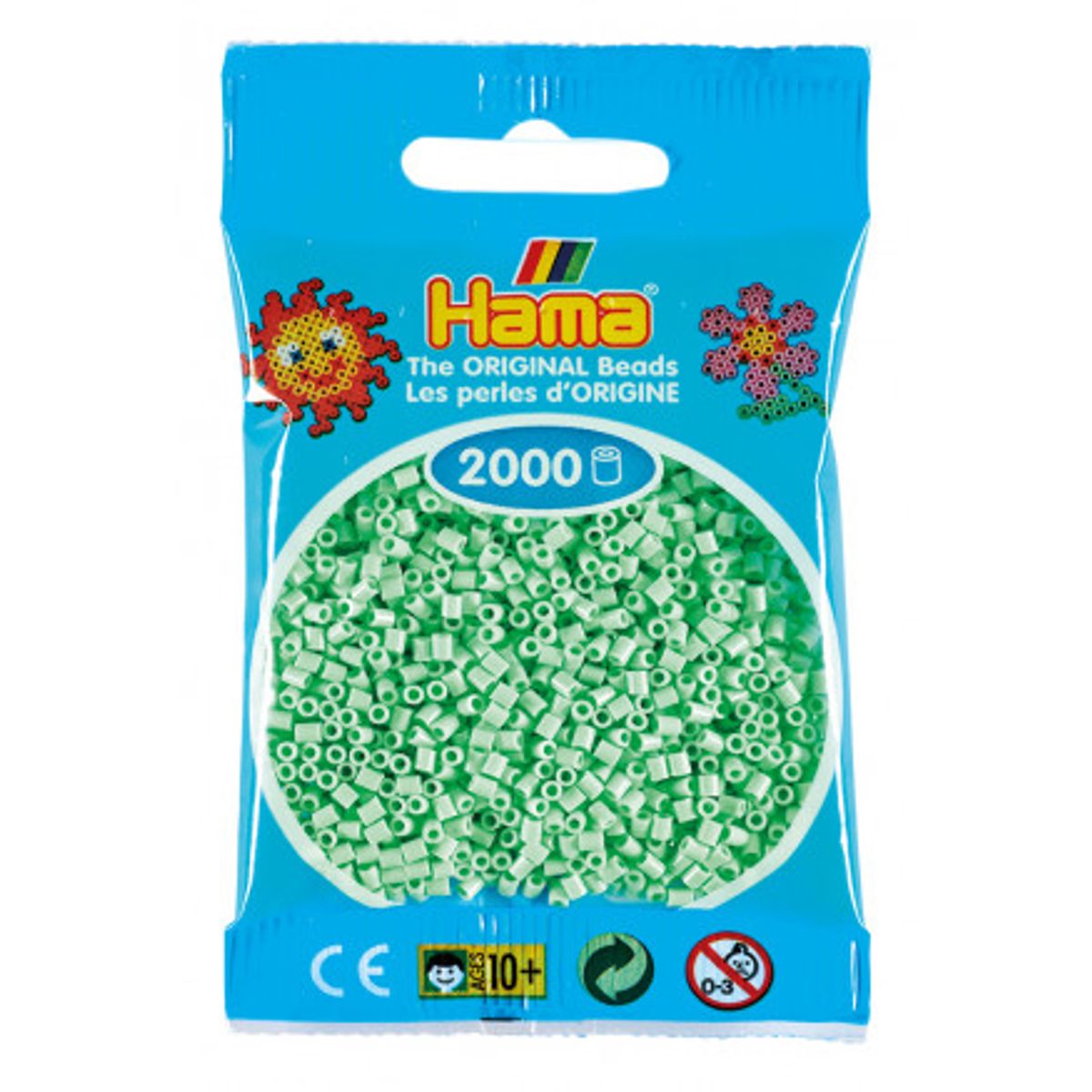 Hama Mini Perler 501-98 Pastel Mint - 2000 stk