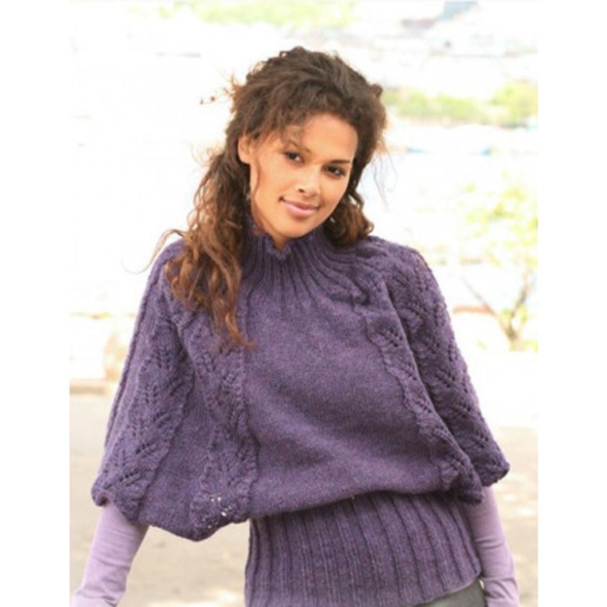 Warm Winter Wings by DROPS Design - Poncho Strikkeopskrift str S - XXX - Small