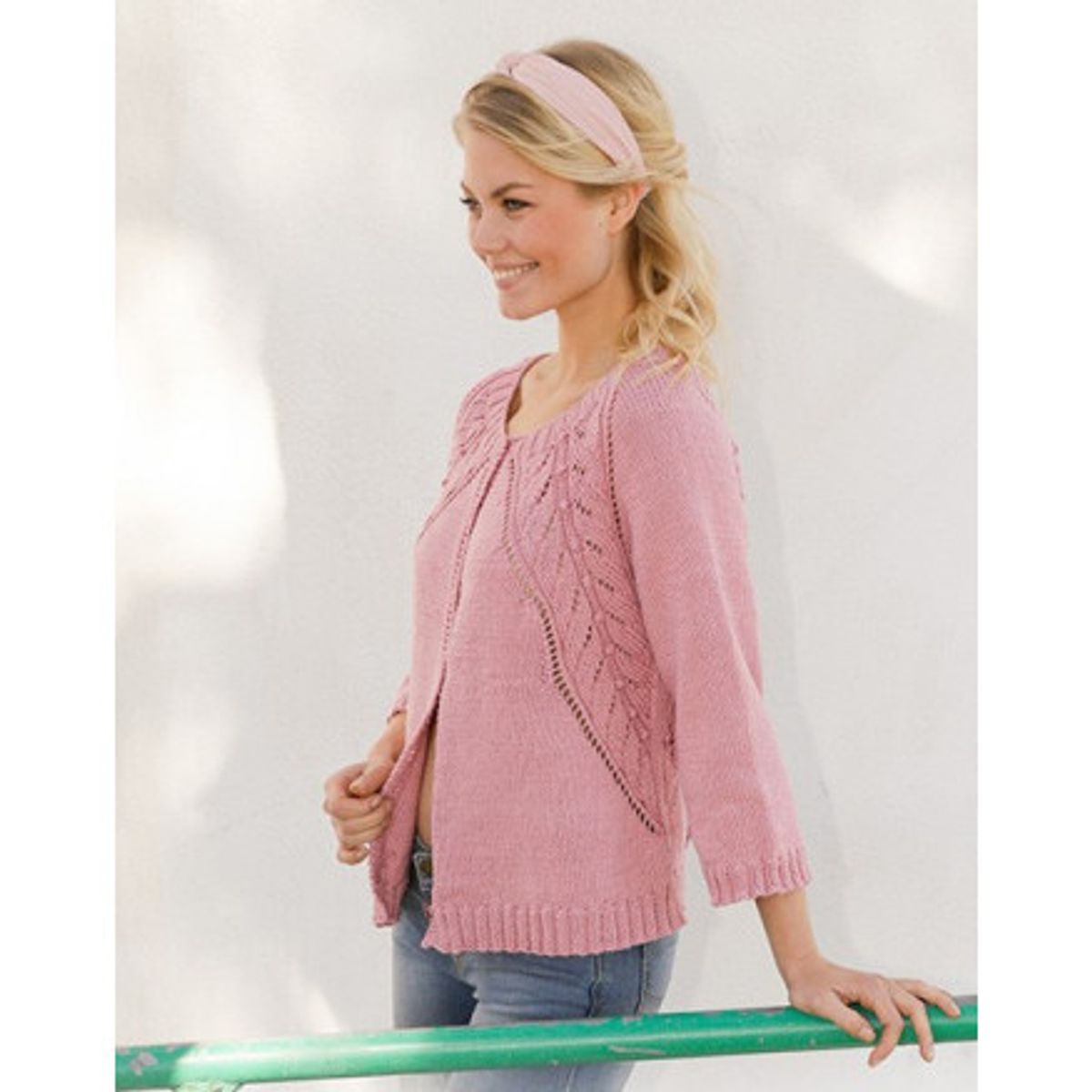 Sweet Heather Jacket by DROPS Design - Jakke Strikkeopskrift str. S - - XXX-Large