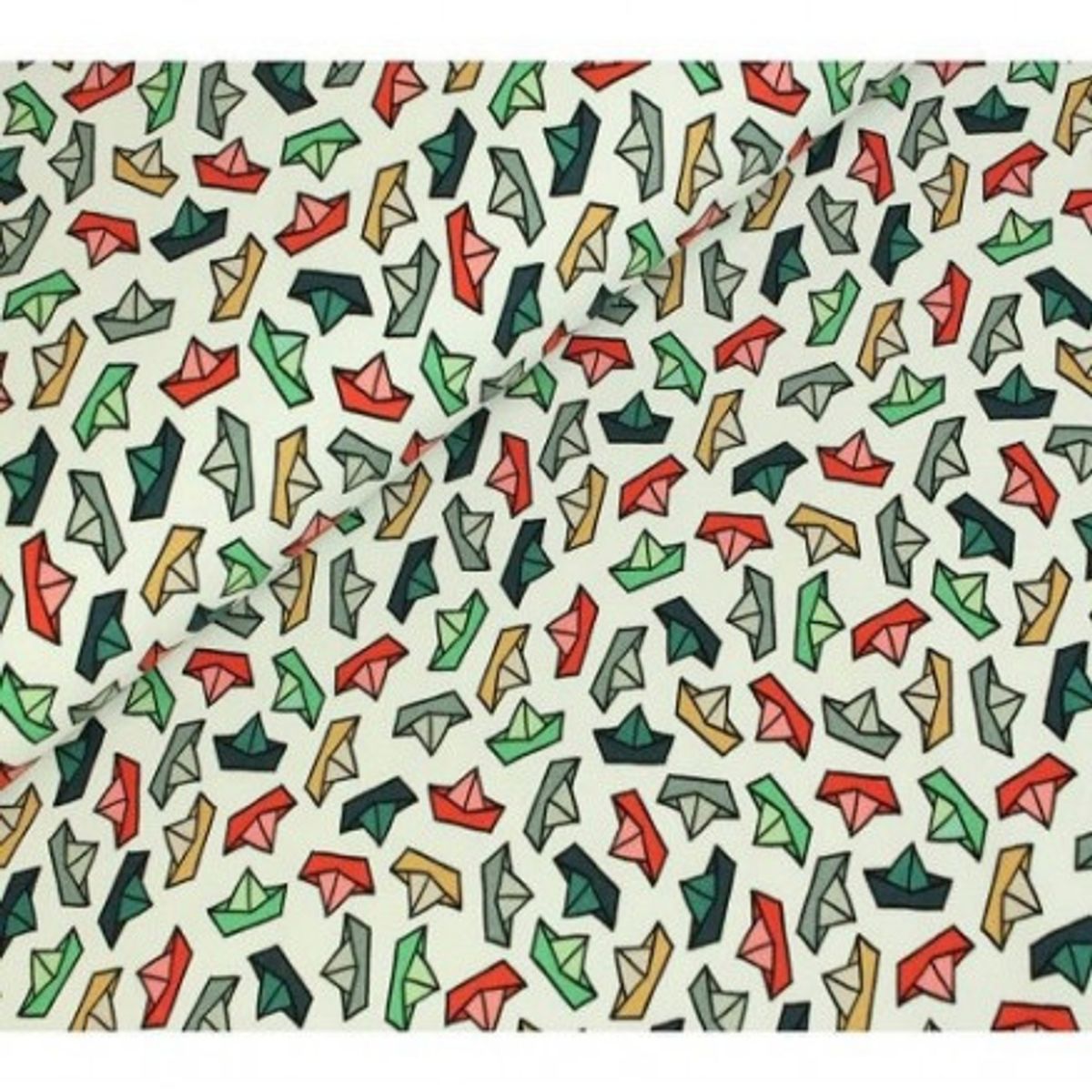 French Terry Print Stof 150cm 001 Papirskib - 50cm