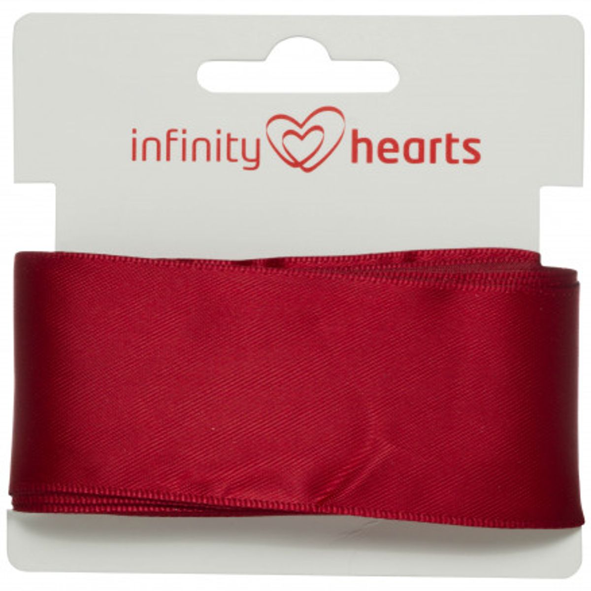 Infinity Hearts Satinbånd Dobbeltsidet 38mm 260 Vin - 5m